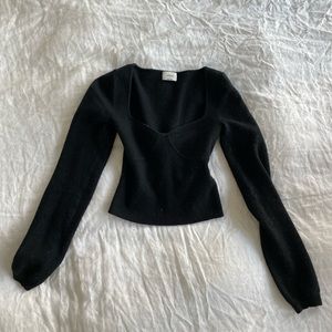 Aritzia Black Crop Top